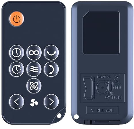 TCNOUMT Desk Fan Remote Control Suitible for Woozoo Oscillation Globe Fan SDC18T, Black