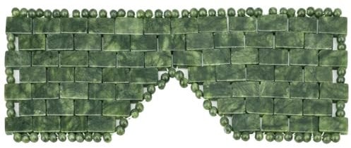 Jade Eye Mask, Facial Eyes Mask for Spa, Cooling Eye Cover Relief Headaches, Weighted Mask with 100% Real Jade for Hot & Cold Therapy, Soothing, Puffy Eye