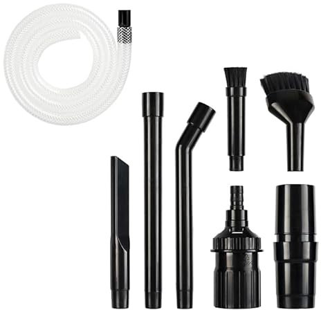 8 Piece Universal Vacuum Cleaner Accessory Set Cleaning Tool Kit Universal Vacuum Attachment Kit Wet Dry Plastic Vacuum Cleaners Accessories for Vac Vacuum Cleaner Nozzles Attachments