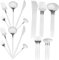 ULTECHNOVO Set Di 30 Pezzi Di Posate E Cucchiai In Acciaio Inossidabile Cucchiai Da Zuppa Forchette In Acciaio Inossidabile Lucidate A Specchio Kit Di Posate Posate Da Cucina In Acciaio