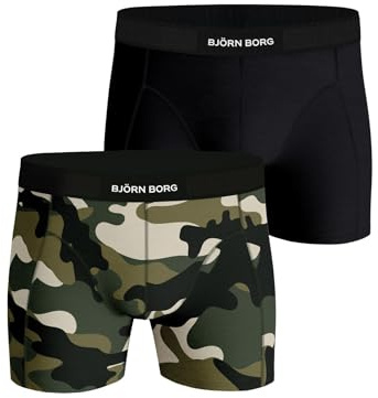 Björn Borg 2 Pack Organic Cotton Stretch Boxer Shorts Large Multicolour