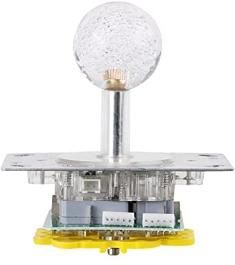 Fauitay LED-Joystick, Game-Controller-Stick, Umschaltbarer 8-Wege- auf 4-Wege-Betrieb mit Bunter Beleuchtung für Maschinen, Holz-Metall-Bedienfelder