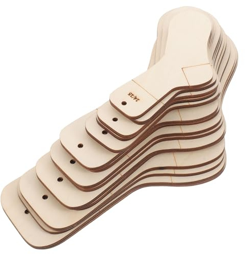 HEALSOPTHY Sockenspanner Aus Holz 16 Stück Socken-Displayformen Für Stricken Und Häkeln Sockenspanner Zum Formen Und Dehnen Von Socken Strumpf-Displayformen Für Strickzubehör in 14-29