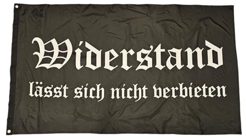 Fahne Flagge Widerstand lässt sich nicht verbieten - 90 x 150 cm