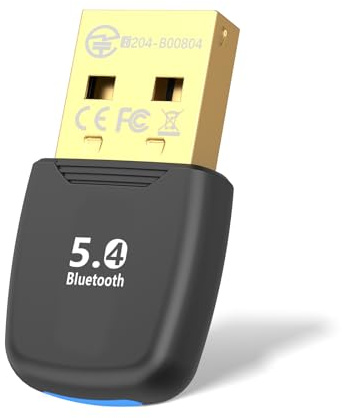 VYVIYON Bluetooth 5.4 Adapter USB Bluetooth Dongle for PC Windows 11/10/8.1 | Plug & Play Bluetooth Receiver for Keyboard/Mouse/Headphone/Speakers/Printer, EDR & BLE Modes, Long Range