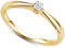 Orovi Damen Verlobungsring - Solitär Diamantring 9 Karat (375) Gelbgold - 0.09crt Brillianten - Handgemacht in Italien