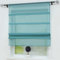 Joyswahl Scheibengardine Voile Bistrogardinen mit Tunnelzug Oonagh Bändchenrollo BxH 140x140cm Blau 1er Pack