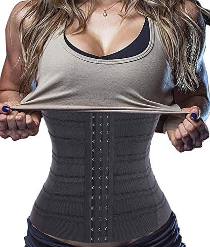 Bafully Womens Waist Trainer Girdle Corset Hourglass Body Shaper Underwear for Weight Loss Tummy Control (2XL, Black)