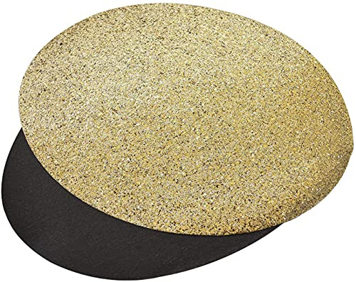 YöL 12 Placemats Set Christmas Gold Glitter Oval Festive Xmas Table Home Decor Party Tableware Christmas Decorations