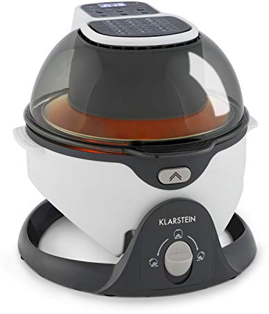Klarstein VitAir Pommesmaster - Friteuse à air chaud, 1400 watts, Capacité de 6 litres, Cuisson sans huile, Poignée pratique, Grille pour cuire et rôtir, 50 à 240 °C, Cuisson unique à 360°, Blanc