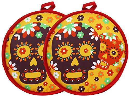 wellhouse Tortilla Warmer 12 Inch Insulated Microwave-Safe Fabric Pouch to Keep Warm for up to 1 Hour (Orange mask-2)