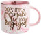 Lustige Kaffeetasse mit Aufschrift Does This Ring Make Me Look Engaged Fianc, 326 ml, rosa Marmor-Keramiktasse