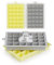 Blumtal Lot de 2 bac a glacon silicone 24 compartiments - Glacons moule sans BPA - Bac glacon silicone pour glacons 2,6 cm - 2 x Moule a glacon taille M - Bac a glacons - Gris Ultime et Jaune clair