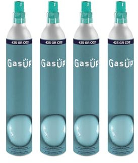 Pack de 4 cilindros de CO2 de GasUp, compatible con todas las marcas