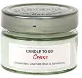 Candle Factory Candle TO GO Duftkerzen aus pflanzlichem Stearin im modernen Schraubdeckelglas, ca. 20h Brennzeit, Duft: Creme