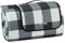 Relaxdays XXL Picknickdecke, 200x300 cm, wasserdicht, isoliert, Tragegriff, Karierte Fleece Stranddecke, weich, grau