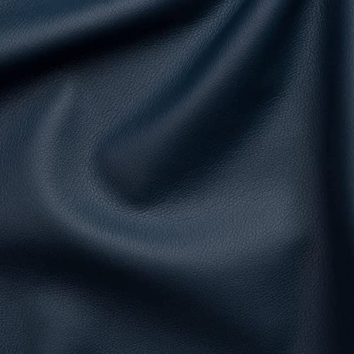 PINaPIN Möbelstoff Kunstleder Polstermaterial Polstermöbel Polyesterstoff Stoffe meterware zum Freizeit-Sets, Möbelbezüge, Möbelpolsterei, Sessel, Zubehöre 100 x 140 cm (MARINEBLAU)