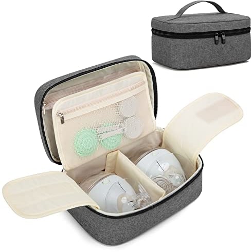 BAFASO Wearable Breast Pump Bag Compatible with Willow and Elvie Breast Pump, Case for Wearable Breast Pump and Extra Parts, Bag Only, Grey