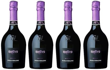 4x 1,5l - Borgo Molino - Motivo - Rosé - Spumante extra dry - MAGNUM - Marca Trevigiana I.G.P. - Veneto - Italien - Rosé-Schaumwein trocken