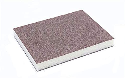 Boxonly 4 PCS Sanding Sponge Blocks Abrasive Pad Sandpaper 150 Grit Flexible Sandpaper Block Sponge Sand Block Wet Dry Sponge Sand Paper For Woodworking Wall,Grey