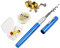 Angelrute Reel Combo Set Mini Teleskop Portable Pocket Pen Angelrute Stange und Rolle Aluminiumlegierung Angelschnur Weiche Köder Köder Jig Haken