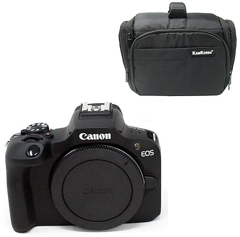 KamKorda Camera Bag + R100 Mirrorless Digital Camera Body Black, 24.1MP APS-C CMOS Sensor, 4K Video + 2 Year Warranty