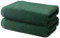 Lot de 2 Serviettes de Toilette 50x100cm | Serviettes de Bain Petite Taille | 100% Coton Premium | Epais 500g/m2 | Linge de Bain Doux & Absorbant | Oeko-TEX | Marque Ôhm | Vert
