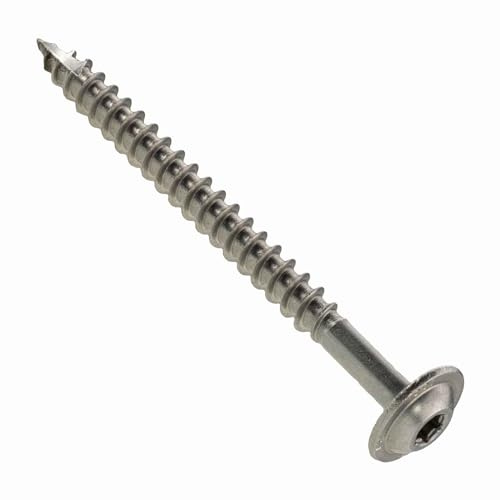 Tellerkopfschrauben 8 x 250 mm, Edelstahl A2-10 Stück, TX 40, ETA Zulassung, Teilgewinde