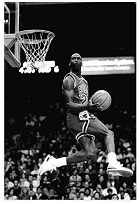 GeDiz Trapez Michael Jordan Poster Leinwand Poster Schlafzimmer Dekor Sport Landschaft Büro Zimmer Dekor Geschenk ungerahmt 30 x 45 cm