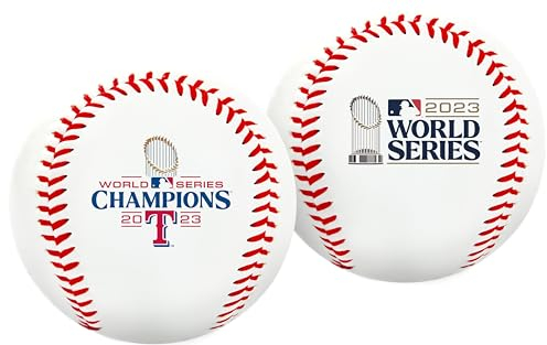 Rawlings | Offizielle Weltmeister der Weltserie 2023 | Texas Rangers | Gedenk-Baseball | weißes Vinyl