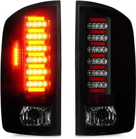 Tresound LED Tail Light for Dodge Ram 1500 2002-2006, Ram 2500 3500 2003-2006, Rear Taillight Assembly, 55077348AF 55077347AF CH2801147 CH2800147