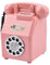 MagiDeal Retro-Telefon-Sparschwein-Figur, Tischdekoration, Spardose, Münzbank für Kinder, Regal, Zuhause, Weihnachten, Wohnzimmer, ROSA