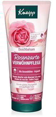 Kneipp Baume de douche à la rose - Gel douche avec extrait de pétales de rose bio de qualité supérieure et complexe d'huiles nourrissantes pour une sensation lisse sur la peau et soigne la peau - 200