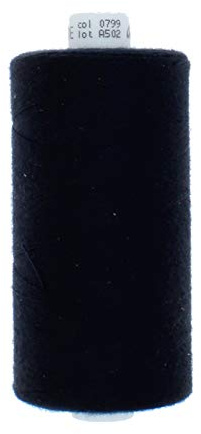 1000 Meter Polyester Nähgarn Stärke 80 (799 - schwarz)