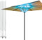 Lume1 Lot de 4 lampes de parasol avec télécommande, lampes pour jardin, 4 LED blanc chaud, 2700 K pour un éclairage agréable, batterie incluse