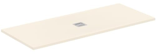 Ideal Standard - Ultra Flat S+, Piatto doccia rettangolare ultrasottile in resina effetto pietra, 170x70cm, Ideal Solid, Scarico centrale, Sabbia