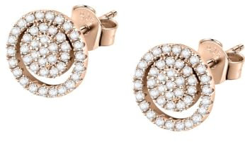 CHRIST Damen-Ohrstecker 925er Silber, recycelt Zirkonia One Size, Roségold 89080711
