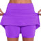 Yeeteepot Gonna Sportiva da Donna Vita Alta Tennis Gonne con Tasche Mini Golf Gonna Yoga Fitness Elastica Corta Gonne Corsa Pantaloncini Viola 3XL