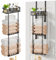 HapiRm Over Door Towel Rack - 3 Tier Towel Rack Wall Mounted with Metal Shelf Basket and 6 Hooks, Space-Saving Bathroom Towel Holder, Bathroom Towel Storage for Small Bathroom Storage & Organisation