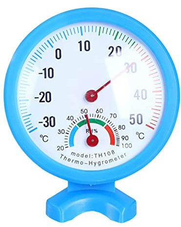 EAJORN Thermometer / Hygrometer für den Innenbereich, analog, 2-in-1, Temperatur- und Feuchtigkeitsmesser, für Zuhause, Zimmer, Außenbüros, 30–50 ℃