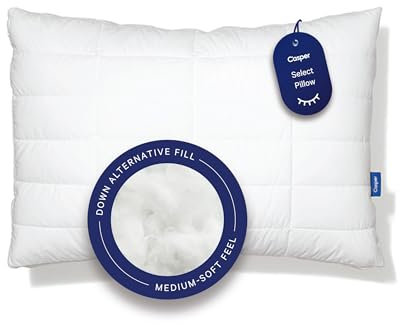 Casper Sleep Essential Select Bettkissen, gesteppt, Queen-Size-Bett (US-Standard), Weiß