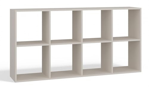 CDF Bücherregal Kaschmir (beige) – Regal für Bücher, Spielzeug – möbel ideal für Wohnzimmer, Kinderzimmer oder Jugendzimmer – standregal Malax 2x4