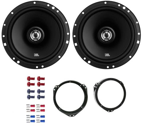 JBL Stage1 621F Lautsprecher mit Einbauset passend für Opel Astra G 1998-2005 Türen vorne 350W 165mm 2 Wege Koax
