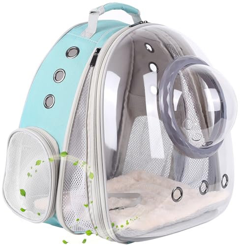 Transparenter Katzenblasen-Rucksack, Raumkapsel, Astronautenfenster mit Frontverlängerung, Büchertasche zum Transportieren, Haustier-Tragetasche, Rucksack für Katzen, kleine Welpen, Hasen, Rückseite