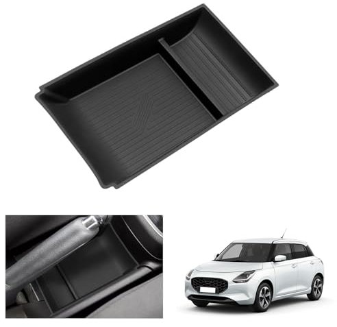 GAFAT Suzuki Swift/Sport AZ/Hybrid 2017-2024 2025 Mittelkonsole Aufbewahrungsbox, Organizer Tray Ablagen Unten die Mittelkonsole, TPE-Weichgummi, Anti-Vibration, Suzuki Swift Zubehör