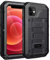 Beeasy für iPhone 12 Mini Wasserdicht Outdoor Hülle, Militär 360 Grad Stoßfest Panzerhülle Schutzhülle mit Displayschutz, Robust Metall Heavy Duty Handyhülle iPhone 12 Mini Case (5,4), Schwarz