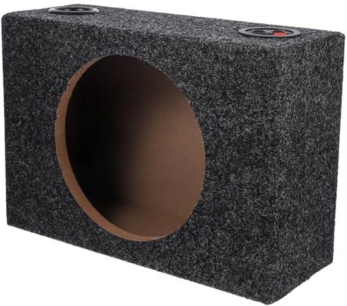 JECOMPRIS Car Subwoofer Enclosure Sealed Carpeted Subwoofer Enclosure Box Diy Audio Enhancement