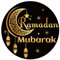 120stk Ramadan Eid Mubarak-Aufkleber, 5cm Selbstklebend Eid-Aufkleber Schwarz und Gold Ramadan-Etiketten für Muslimische Partydekoration Umschlagsiegel Geschenkverpackung (Stil 2)