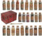 Coffret d’Herbes Séchées Naturelles – 100% Plantes Aromatiques en Flacons Verre avec Bouchon & Pince Vintage – Kit Cadeau pour Rituel, Sorcière, DIY, Aromathérapie, Déco (24 Flacons d’Herbes)