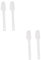 GLEAVI 2 Set Spatole Silicone Utensili Per Dolci E Dessert Raschietto Per Facile Resistente Bianco 2 Pezzi*2